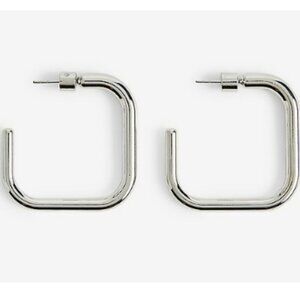 🩶 Express Silver Square Hoop Earrings 🩶